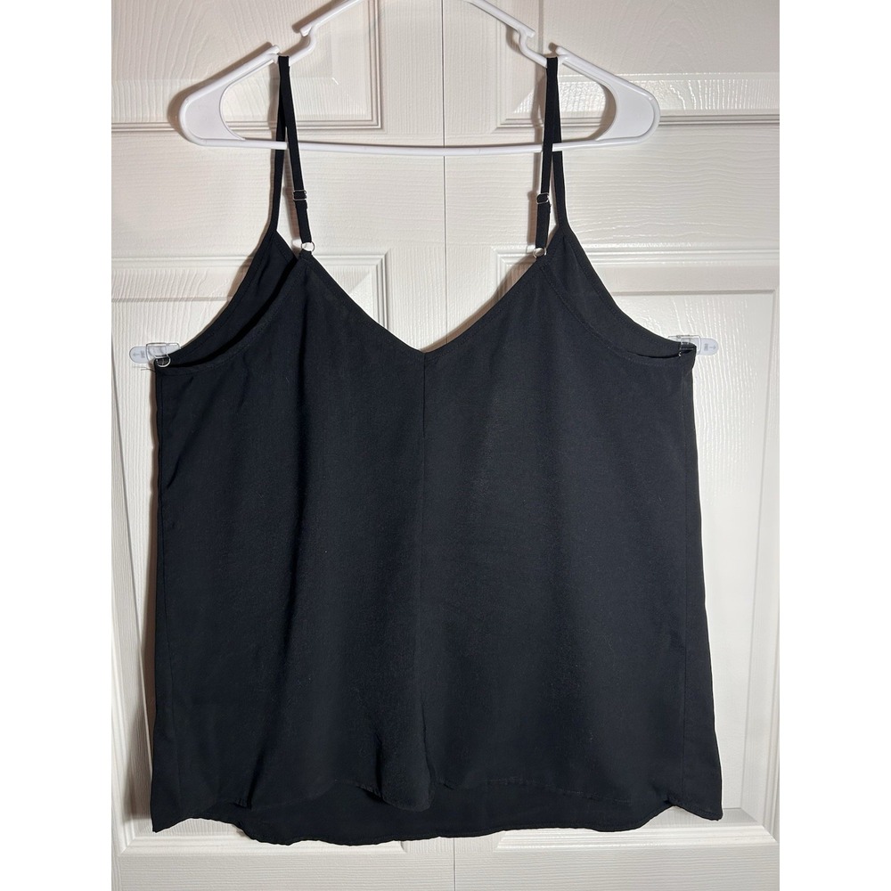 TECREW Women's Black Floral Date Night Out Embroidered Cami Sz L - Picture 2 of 10